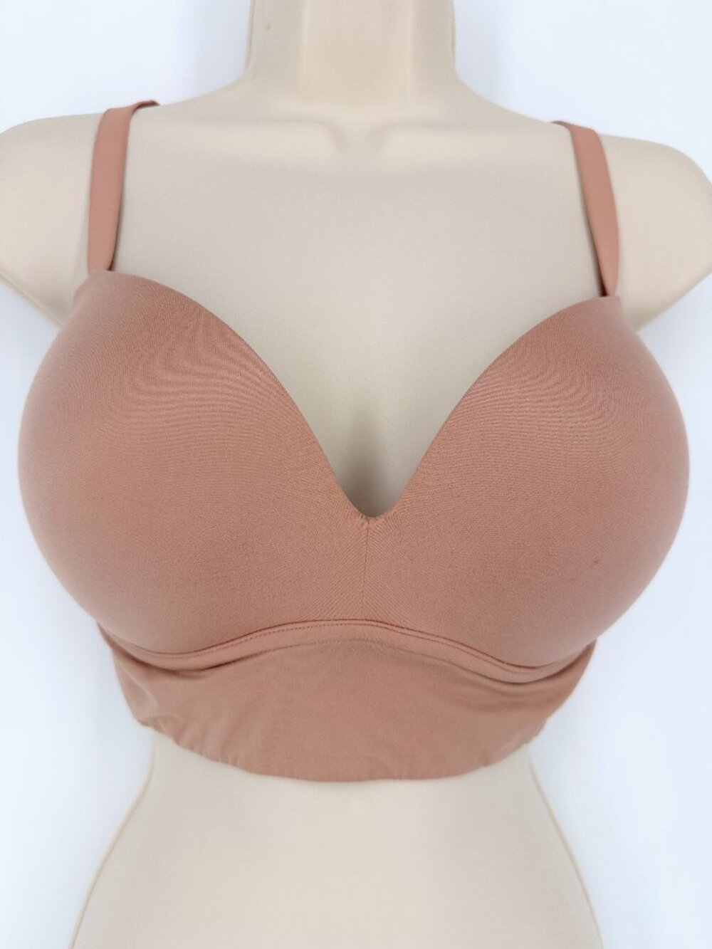 Dobreva Cross-Back Smooth Molded Bra in Chestnut 34DD